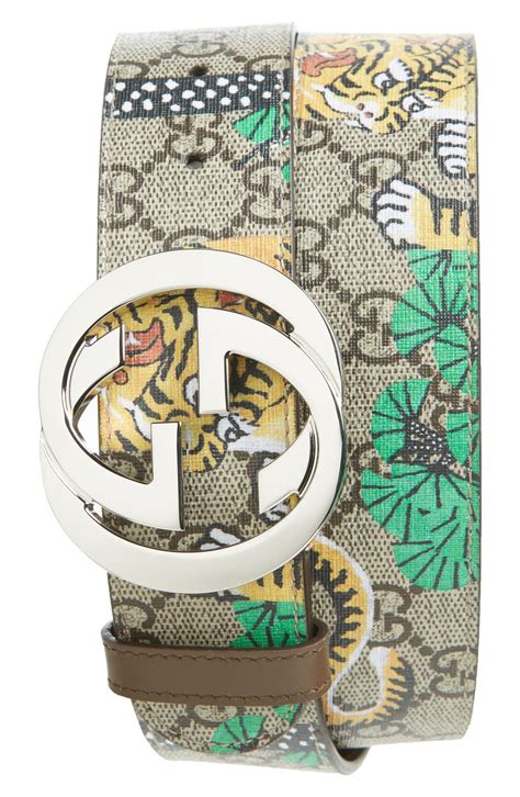 gucci blue tiger belt